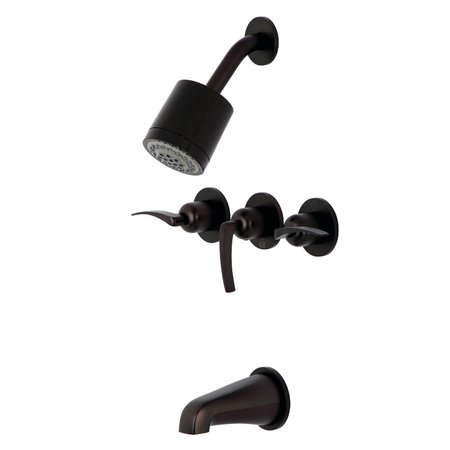 KINGSTON BRASS Tub and Shower Faucet, Oil Rubbed Bronze, Wall Mount KBX8135EFL